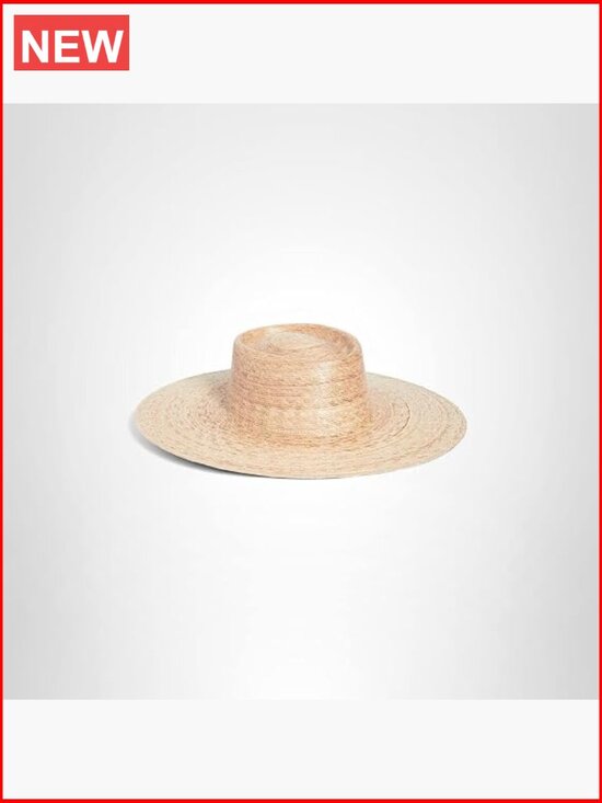 Wide Brim Straw Boater Hat with Inner Elastic Band main image 4
